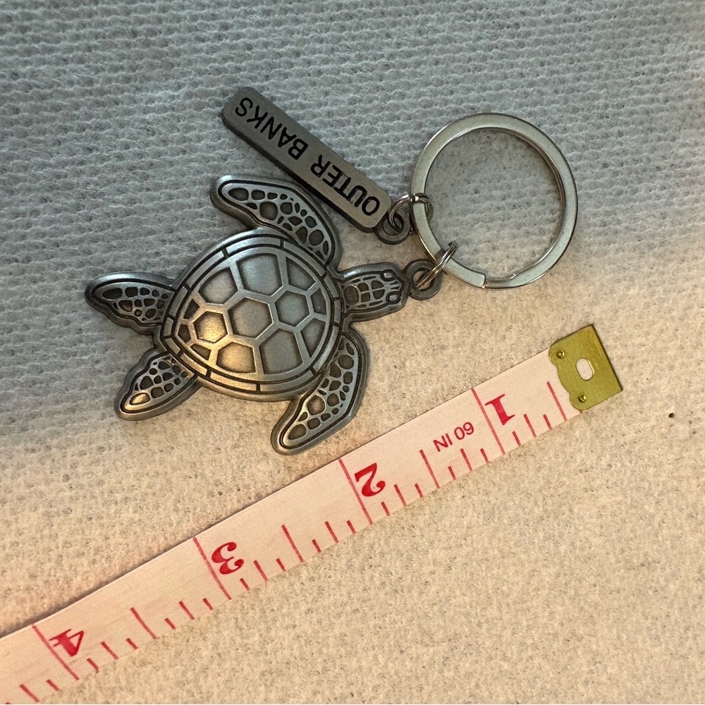 Silver Turtle Keychain